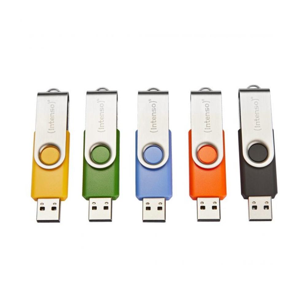 Intenso - Basic Line unidad flash USB 8 GB USB tipo A 2.0 Negro, Azul, Verde, Naranja, Amarillo