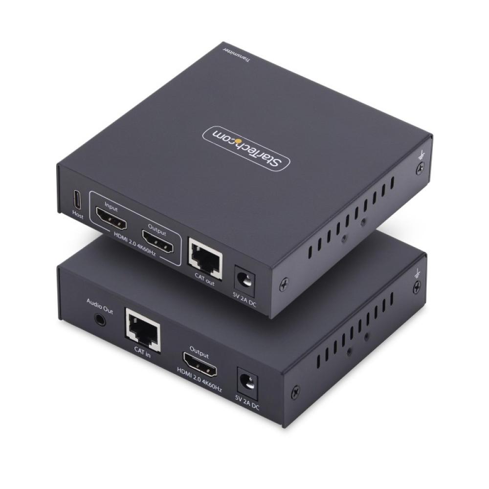 StarTech.com - Extensor KVM HDMI 4K 60Hz por Redes Ethernet IP - Alargador KVM HDMI y USB por Ethernet - Sin Controladores - Jue