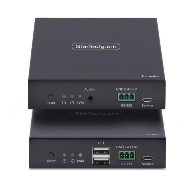 StarTech.com - Extensor KVM HDMI 4K 60Hz por Redes Ethernet IP - Alargador KVM HDMI y USB por Ethernet - Sin Controladores - Jue