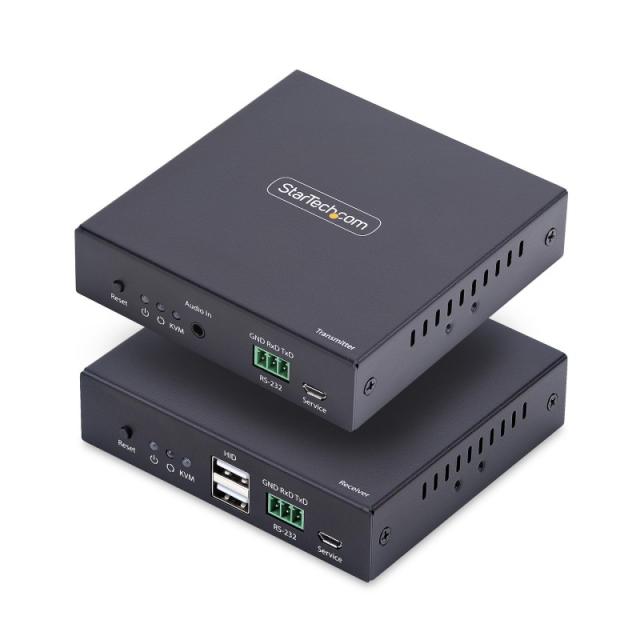 StarTech.com - Extensor KVM HDMI 4K 60Hz por Redes Ethernet IP - Alargador KVM HDMI y USB por Ethernet - Sin Controladores - Jue