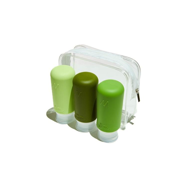Muitomas - TRBOTTLES3GN botella y recipiente de viaje Silicona Botella flexible