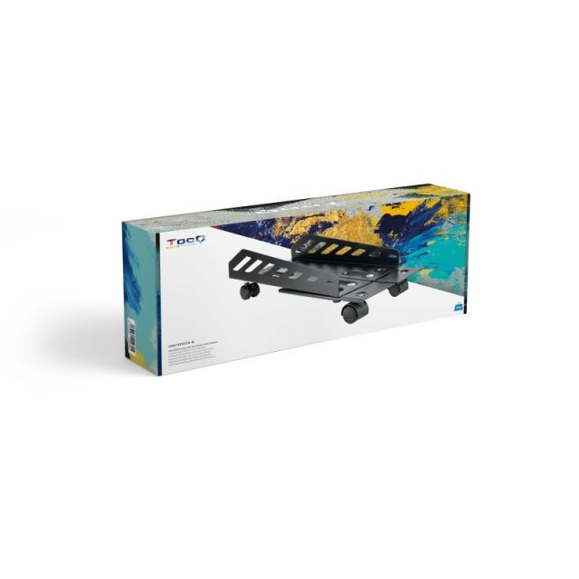 TooQ - Soporte metálico para CPU de suelo con ruedas - UMCS0024-B