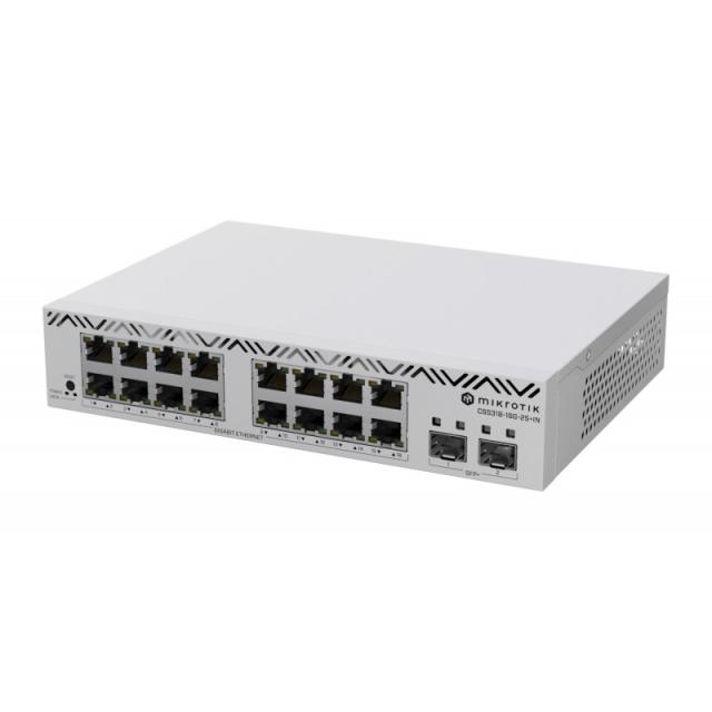Mikrotik - CSS318-16G-2S+IN switch Gestionado Gigabit Ethernet (10/100/1000) Blanco