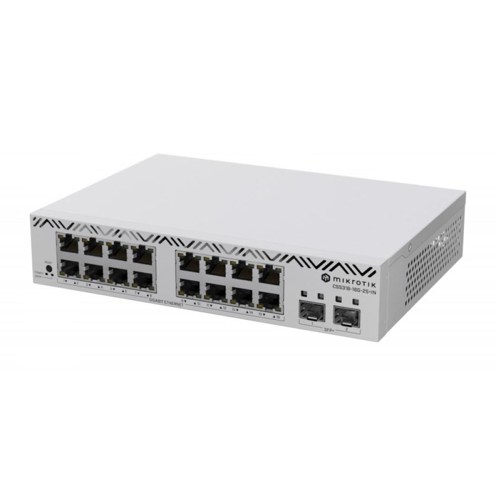 Mikrotik - CSS318-16G-2S+IN switch Gestionado Gigabit Ethernet (10/100/1000) Blanco