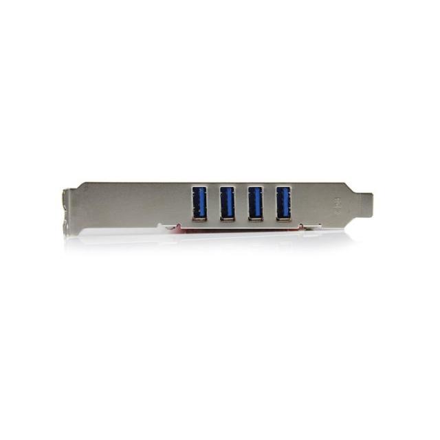 StarTech.com - Tarjeta Adaptador PCI USB 3.0 (5Gbps) SuperSpeed 4 Puertos Con Alimentación SATA LP4 - Hub Concentrador Interno -