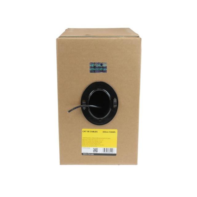 StarTech.com - Bobina de Cable de Red Ethernet Cat5e a Granel - 304,8m - Sólido - CMR - Negro - Se Ajusta a TAA