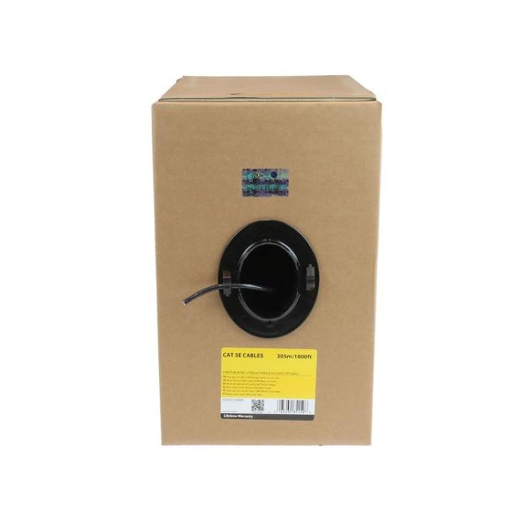 StarTech.com - Bobina de Cable de Red Ethernet Cat5e a Granel - 304,8m - Sólido - CMR - Negro - Se Ajusta a TAA