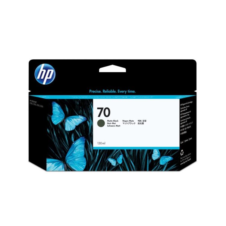 HP - Cartucho de tinta DesignJet 70 negro mate de 130 ml