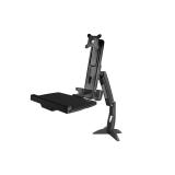 StarTech.com - Brazo de Soporte de Pie y Sentado - Brazo Ajustable de Montaje en Escritorio de Pie o Sentado para Un Monitor VES