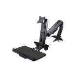 StarTech.com - Brazo de Soporte de Pie y Sentado - Brazo Ajustable de Montaje en Escritorio de Pie o Sentado para Un Monitor VES