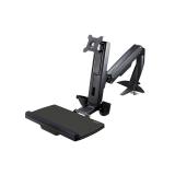 StarTech.com - Brazo de Soporte de Pie y Sentado - Brazo Ajustable de Montaje en Escritorio de Pie o Sentado para Un Monitor VES