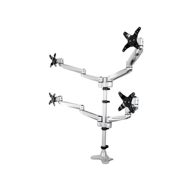 StarTech.com - Soporte de Montaje para Cuatro Monitores - con Movimiento Total - Premium