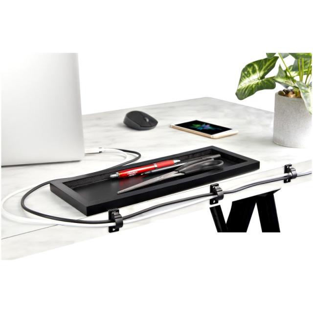 StarTech.com - 100 Clips de Gestión de Cableado Adhesivos - Negro - Organizador de Cableado para Escritorios/Oficinas - - CBMCC2