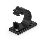 StarTech.com - 100 Clips de Gestión de Cableado Adhesivos - Negro - Organizador de Cableado para Escritorios/Oficinas - - CBMCC2