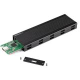 StarTech.com - Caja Externa USB-C de 10Gbps a NVMe M.2 or SSD SATA M.2 - Carcasa de Aluminio Portátil para SSD NGFF M.2 PCIe/SAT