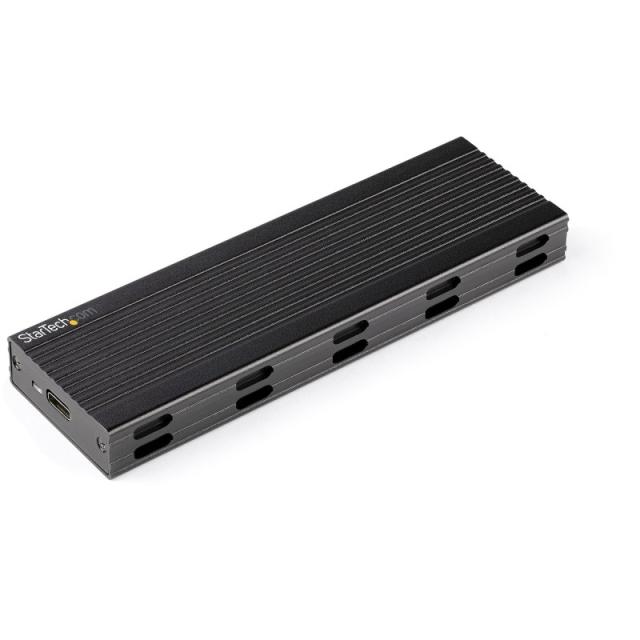 StarTech.com - Caja Externa USB-C de 10Gbps a NVMe M.2 or SSD SATA M.2 - Carcasa de Aluminio Portátil para SSD NGFF M.2 PCIe/SAT
