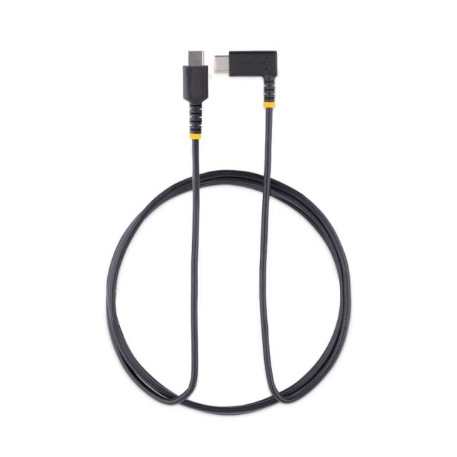 StarTech.com - Cable 2m USB C Acodado - en Ángulo Recto - PD 60W - 3A - Cable USB-C de Carga Rápida - de Alta Resistencia - USB