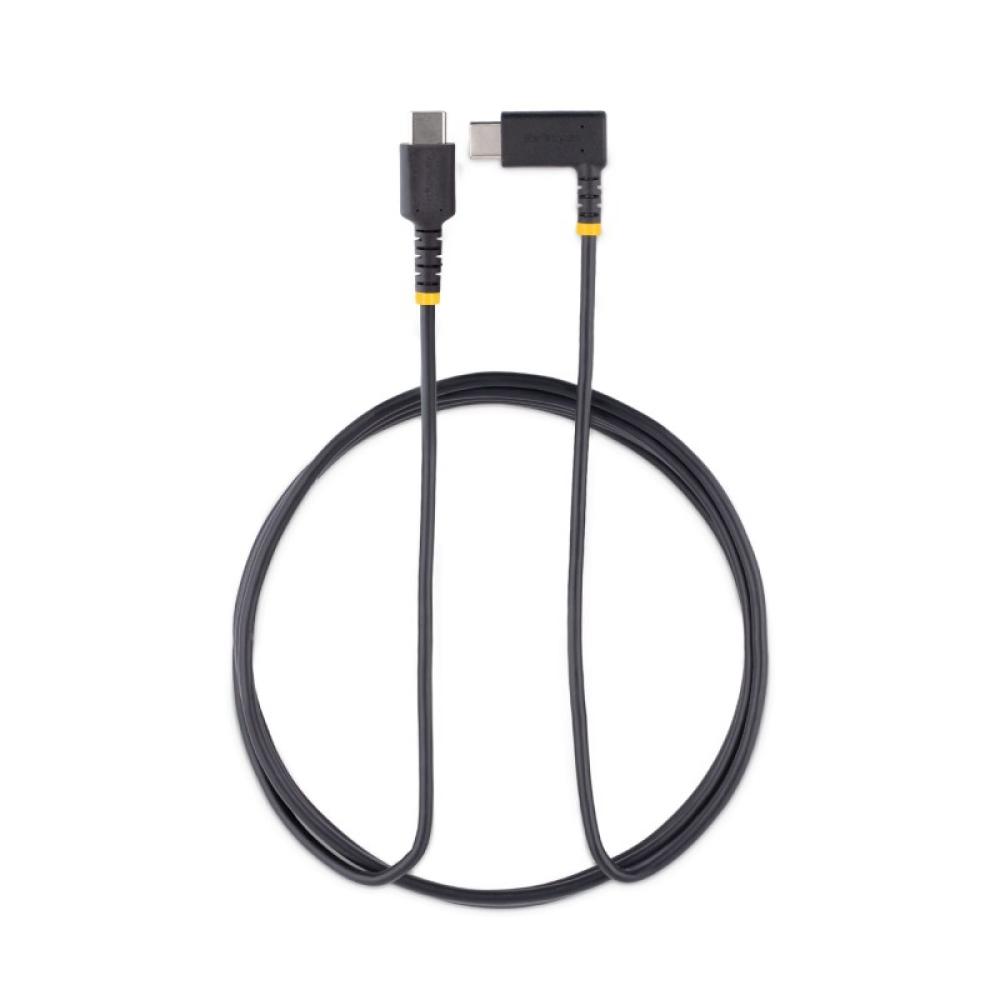 StarTech.com - Cable 2m USB C Acodado - en Ángulo Recto - PD 60W - 3A - Cable USB-C de Carga Rápida - de Alta Resistencia - USB