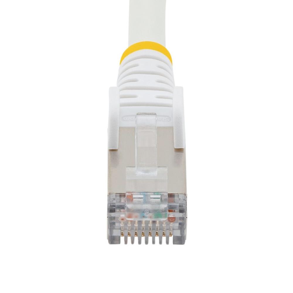 StarTech.com - Cable de 7m de Red Ethernet CAT6a - Blanco - Low Smoke Zero Halogen (LSZH) - 10GbE - 500MHz - PoE++ de 100W - Sna