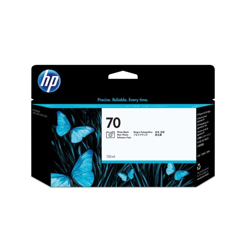 HP - Cartucho de tinta DesignJet 70 negro fotográfico de 130 ml