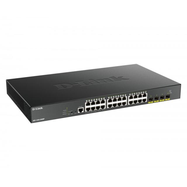 D-Link - DGS-1250-28XMP Gestionado L3 Gigabit Ethernet (10/100/1000) Energía sobre Ethernet (PoE) Negro