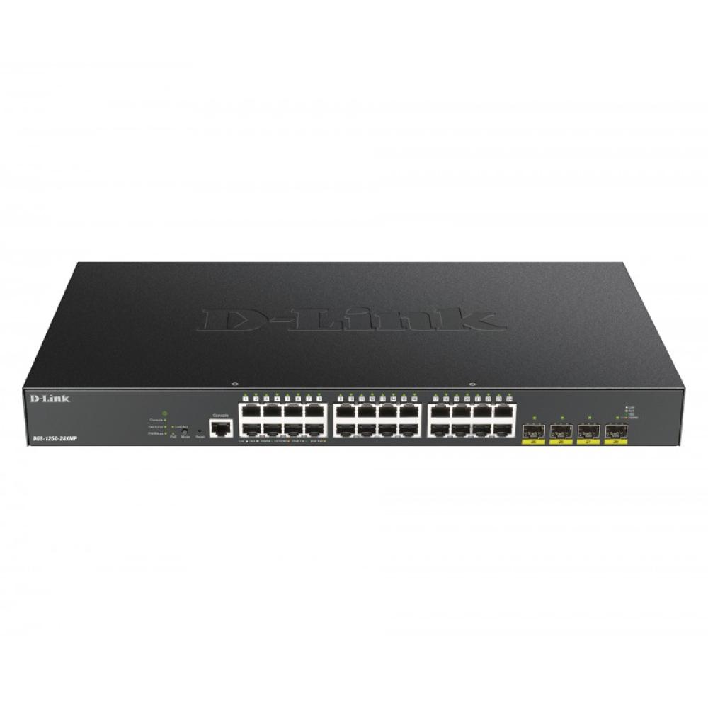 D-Link - DGS-1250-28XMP Gestionado L3 Gigabit Ethernet (10/100/1000) Energía sobre Ethernet (PoE) Negro