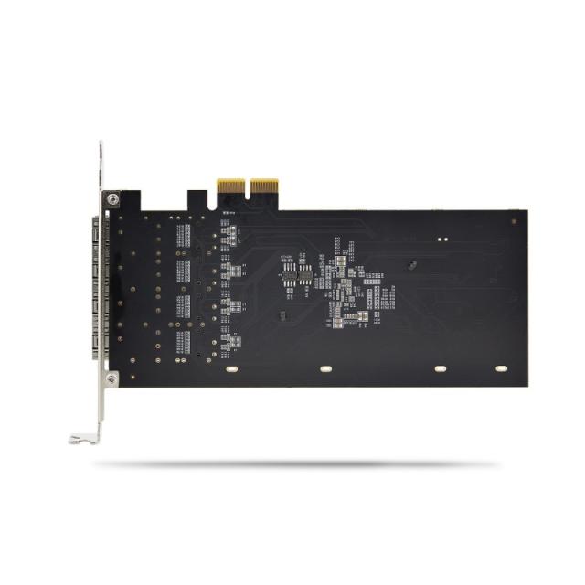 StarTech.com - Tarjeta PCIe 2.1x2 (Compatible con x4, x8 y x16) de Red de Fibra Óptica/Cobre Ethernet 1Gb SFP de 4 Puertos - Chi