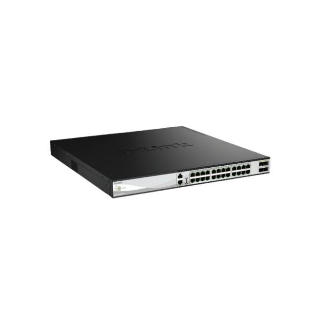 D-Link - DXS-3130-28P switch Gestionado L3 10G Ethernet (100/1000/10000) Energía sobre Ethernet (PoE) Negro