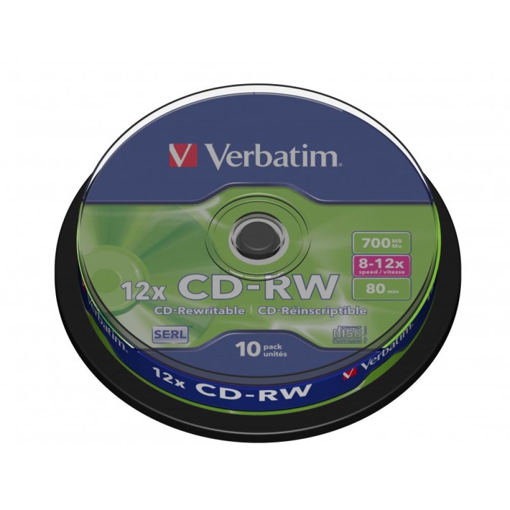 Verbatim - CD-RW 12x 700 MB 10 pieza(s)