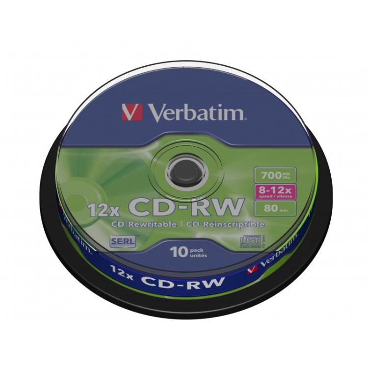 Verbatim - CD-RW 12x 700 MB 10 pieza(s)