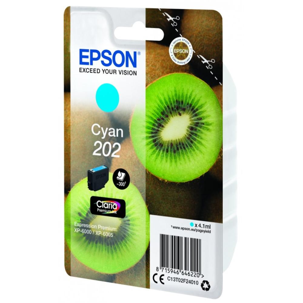 Epson - Kiwi Singlepack Cyan 202 Claria Premium Ink