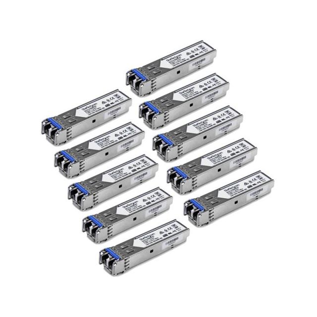 StarTech.com - Paquete de 10 Módulos SFP Compatibles con Cisco GLC-LH-SMD - 1000BASE-LX/LH - Fibra Monomodo 1GbE - SFP Ethernet