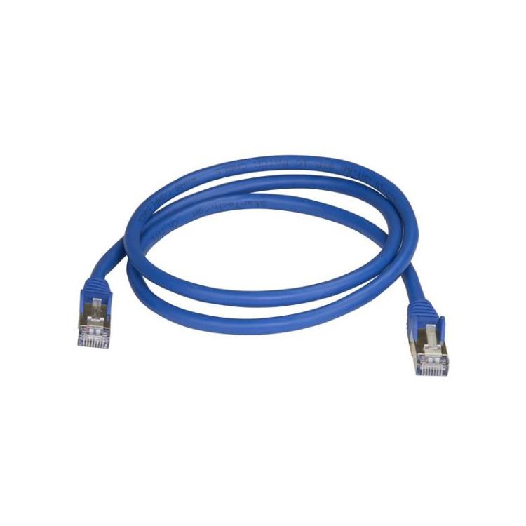 StarTech.com - Cable de 1m de Red Ethernet RJ45 Cat6a Blindado STP - Cable sin Enganche Snagless - Azul