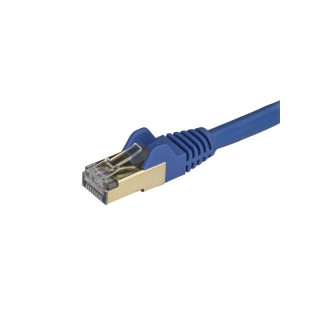 StarTech.com - Cable de 1m de Red Ethernet RJ45 Cat6a Blindado STP - Cable sin Enganche Snagless - Azul