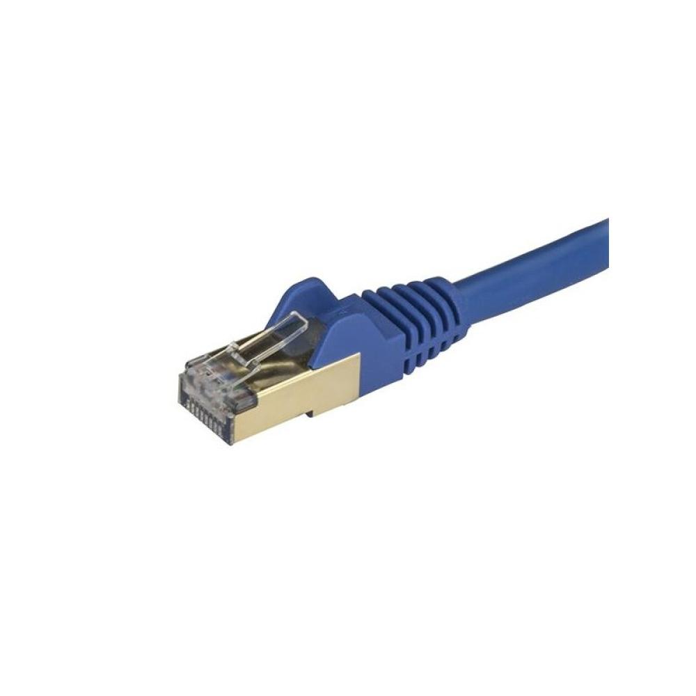 StarTech.com - Cable de 1m de Red Ethernet RJ45 Cat6a Blindado STP - Cable sin Enganche Snagless - Azul