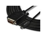 StarTech.com - Cable Adaptador de 3m USB-C a DVI 1920 x 1200 - Negro - Cable USB Tipo C a DVI - Cable Conversor de Vídeo USBC