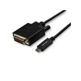 StarTech.com - Cable Adaptador de 3m USB-C a DVI 1920 x 1200 - Negro - Cable USB Tipo C a DVI - Cable Conversor de Vídeo USBC