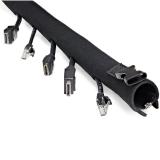StarTech.com - Manga de 1m de Neopreno con Cremallera para Gestión de Cableado - con 3cm de Diámetro - para Administración de Ca