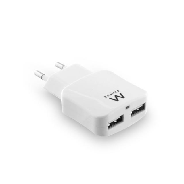 Ewent - EW1302 cargador de dispositivo móvil Universal Blanco Corriente alterna Interior