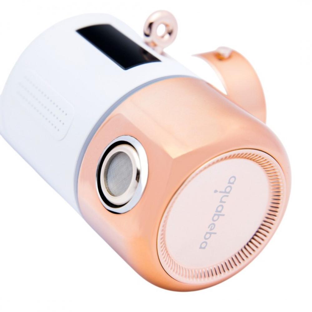 Aquabeba - FILTRO GRIFO AQUAFILTER Sistema de filtración de agua conectado directamente al grifo Oro rosa, Blanco
