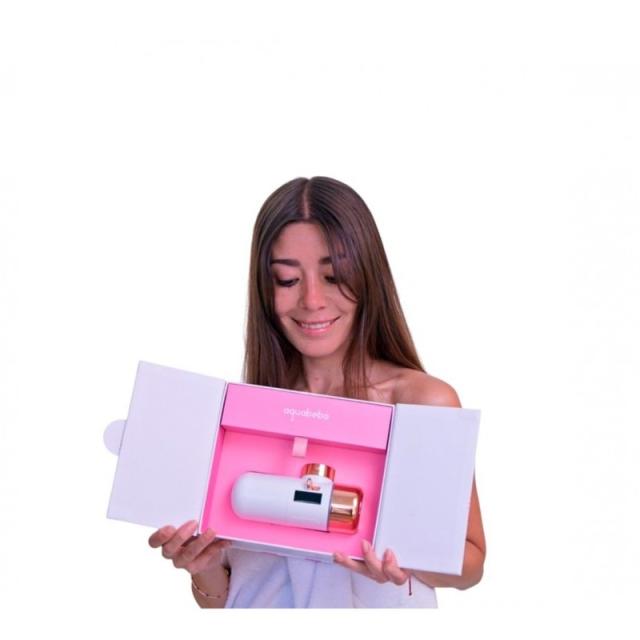 Aquabeba - FILTRO GRIFO AQUAFILTER Sistema de filtración de agua conectado directamente al grifo Oro rosa, Blanco