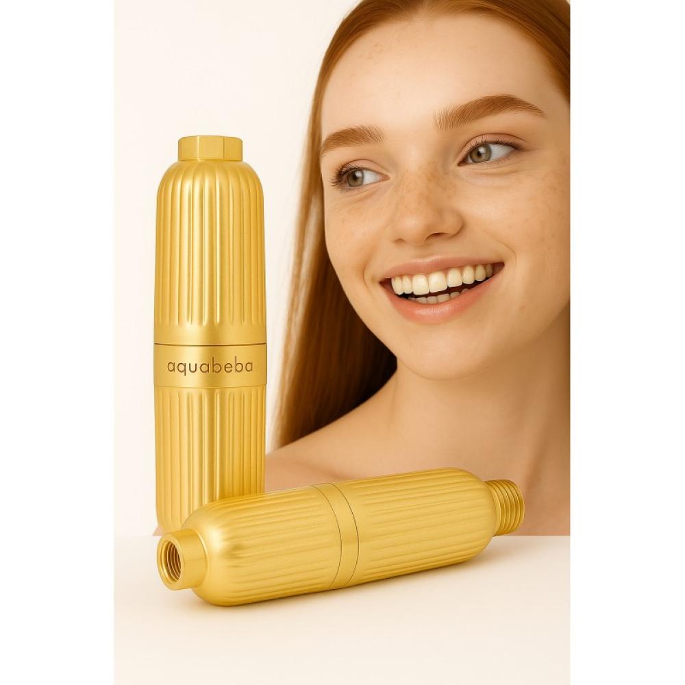 Aquabeba - AQUAFILTER Filtro de ducha Dorado