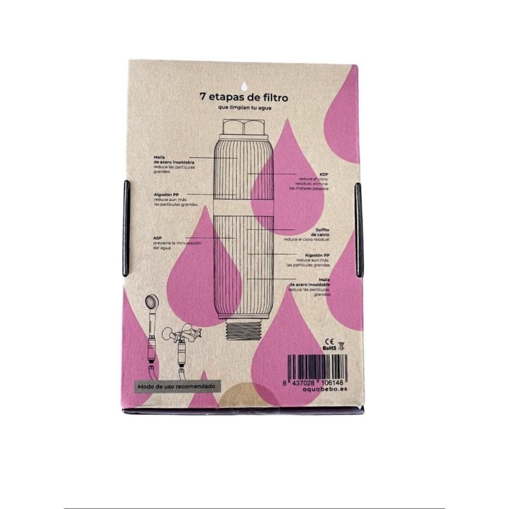 Aquabeba - AQUAFILTER Filtro de ducha Dorado