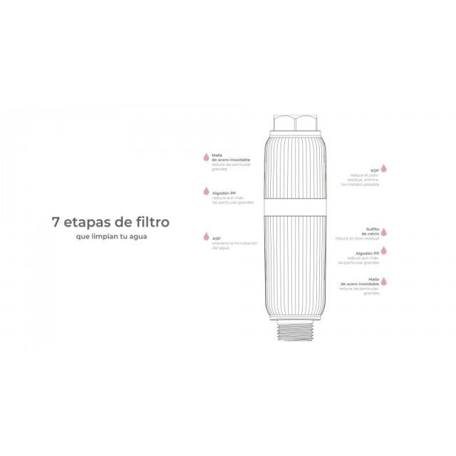 Aquabeba - AQUAFILTER Filtro de agua plateado