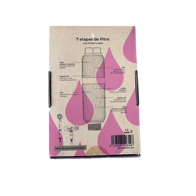 Aquabeba - AQUAFILTER Filtro de agua plateado
