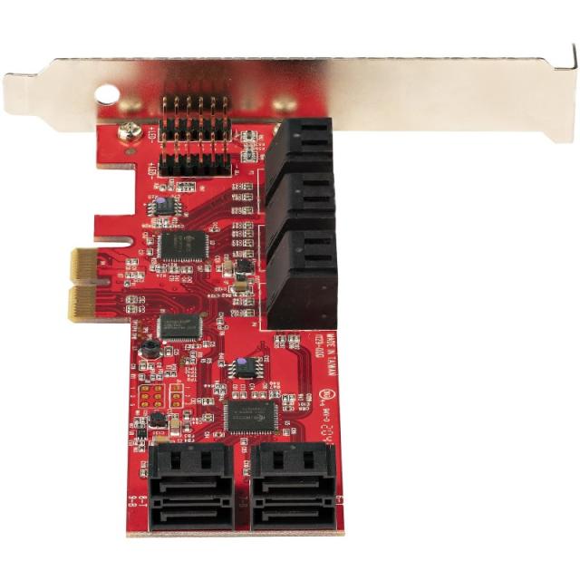 StarTech.com - Tarjeta PCIe Controladora SATA de 10 Puertos - Tarjeta de Expansión PCI Express SATA - 6Gbps - Perfil Bajo/Comple