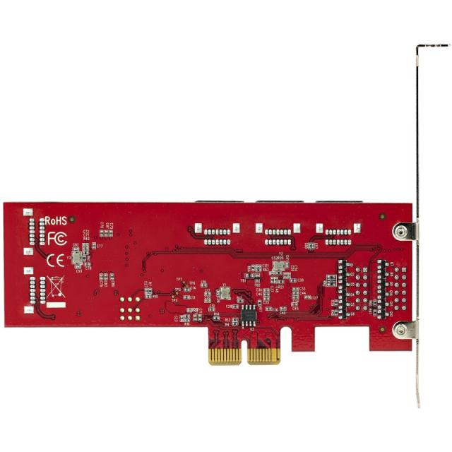 StarTech.com - Tarjeta PCIe Controladora SATA de 10 Puertos - Tarjeta de Expansión PCI Express SATA - 6Gbps - Perfil Bajo/Comple