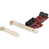 StarTech.com - Tarjeta PCIe Controladora SATA de 10 Puertos - Tarjeta de Expansión PCI Express SATA - 6Gbps - Perfil Bajo/Comple