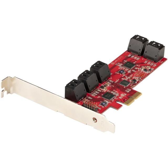 StarTech.com - Tarjeta PCIe Controladora SATA de 10 Puertos - Tarjeta de Expansión PCI Express SATA - 6Gbps - Perfil Bajo/Comple