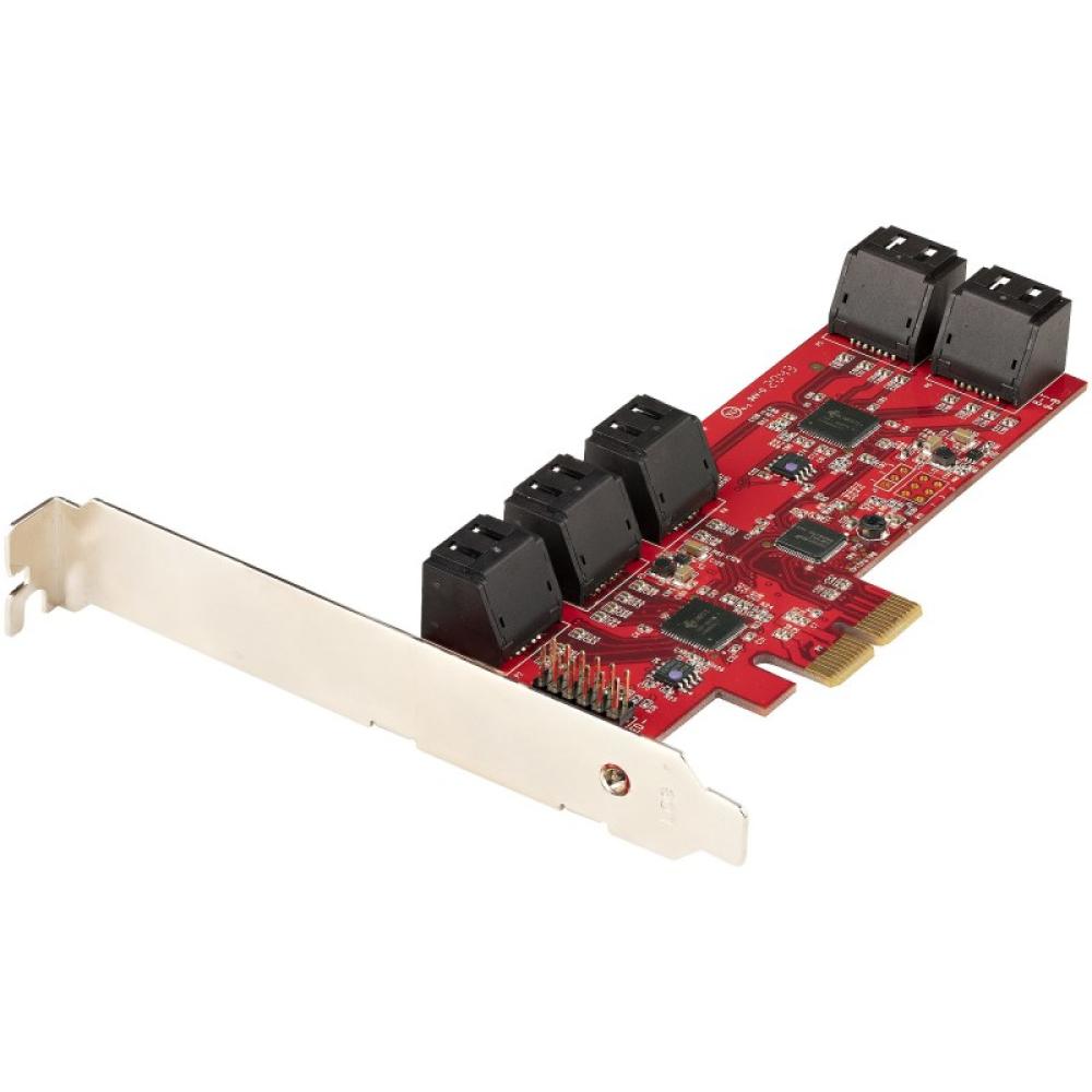 StarTech.com - Tarjeta PCIe Controladora SATA de 10 Puertos - Tarjeta de Expansión PCI Express SATA - 6Gbps - Perfil Bajo/Comple